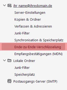 PGP-Verschl&uuml;sselung - Einrichtung unter Thunderbird, Bild 2
