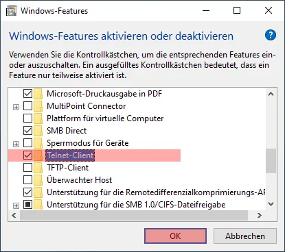 Portverbindungen zur Domain per Telnet testen - per Kommandozeile unter Windows, Bild 2