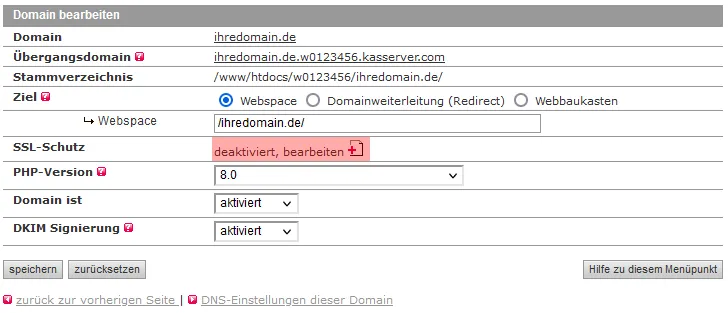 SSL - Einbindung externes SSL-Zertifikat, Bild 2