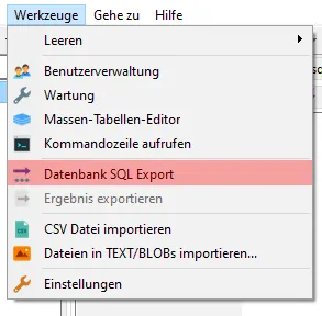 HeidiSQL - Datenbanksicherung anlegen, Bild 1