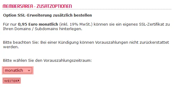 SSL-Erweiterung - Bestellung der SSL-Erweiterung, Bild 2